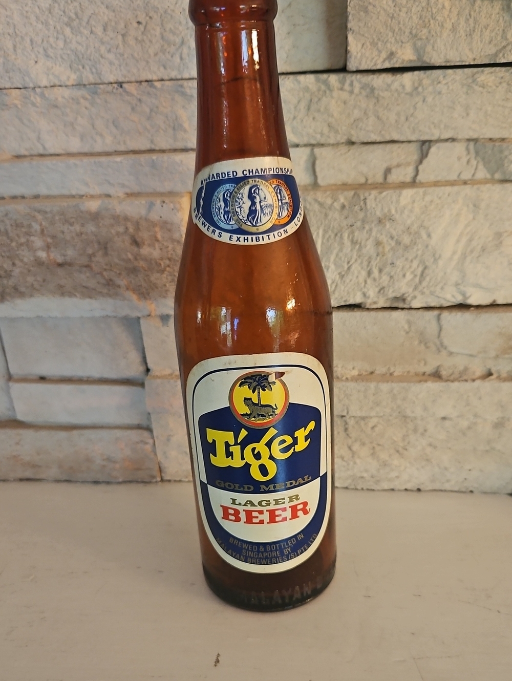 Tiger Lager Beer Bottle brought back from Singapore in 1972